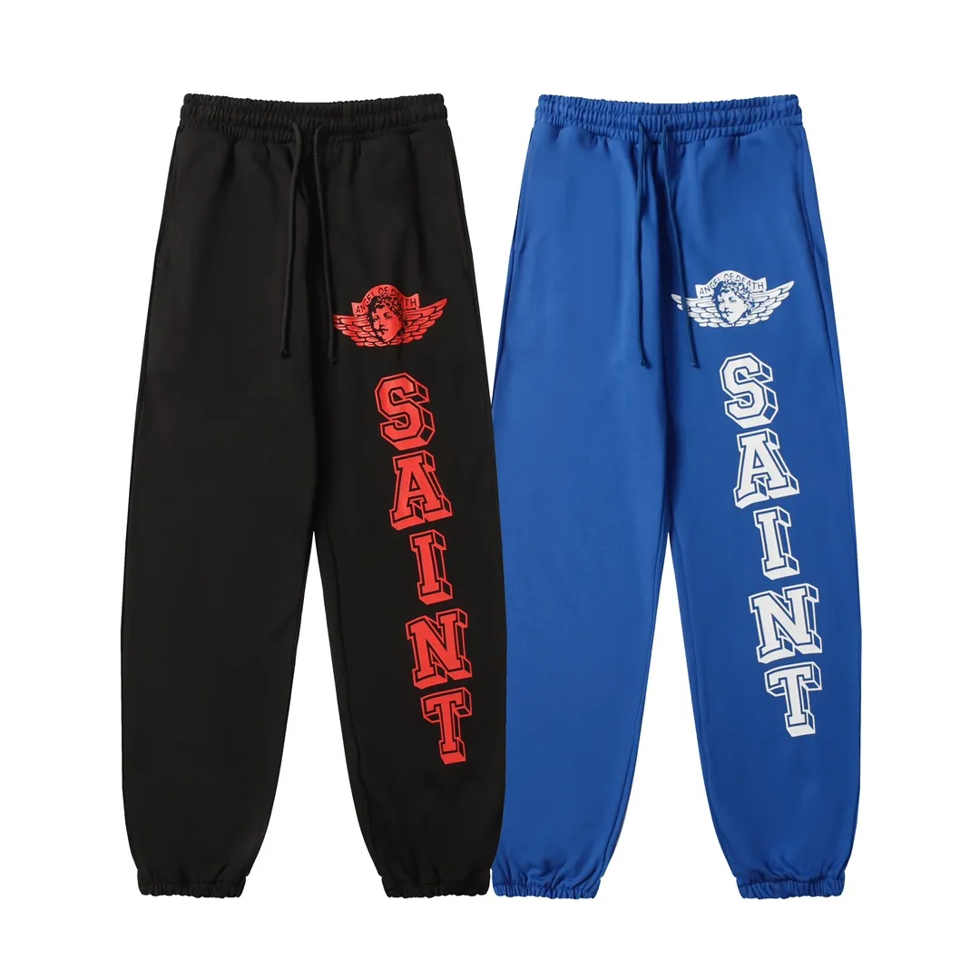 Saint Michael series of fashionable casual long sweatpants Style number: 243P190 Color: Black Size: S M L XL